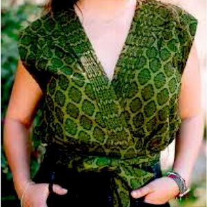 Anthropologie wrap shirt sleeveless